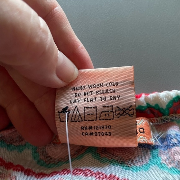 Flying Tomato Blouse | NWT | Mexican Aztec Floral Style | White/Red/Blue | XS (R - Picture 9 of 11